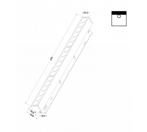 Трековый светодиодный светильник Maytoni Technical Points TR031-2-18W4K-B