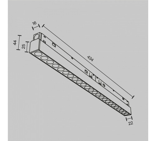 Трековый магнитный светильник Maytoni Technical Magnetic track system Exility Points TR031-2-24W4K-B