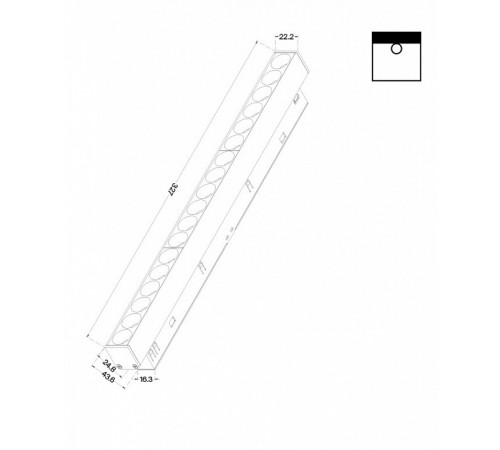 Трековый светодиодный светильник Maytoni Technical Points TR031-4-18W3K-S-DS-B