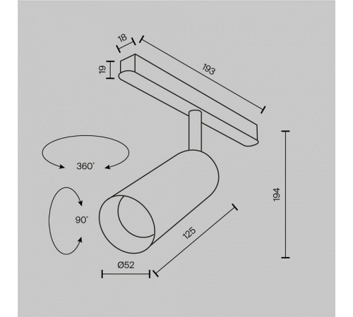 Трековый магнитный светильник Maytoni Focus Led TR032-2-12W2.7K-M-B