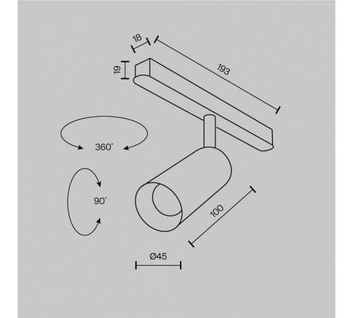 Трековый магнитный светильник Maytoni Focus Led TR032-2-5W2.7K-M-B