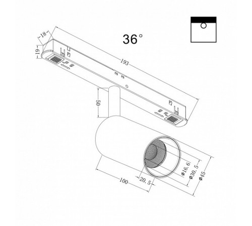 Трековый светодиодный светильник Maytoni Technical Focus Led TR032-2-5W4K-M-B Трековый светодиодный светильник Maytoni Technical Focus Led TR032-2-5W4K-M-B