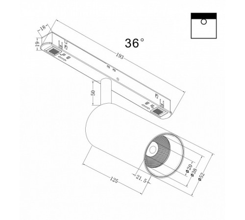 Трековый светодиодный светильник Maytoni Technical Focus Led TR032-4-12W3K-M-DS-B Трековый светодиодный светильник Maytoni Technical Focus Led TR032-4-12W3K-M-DS-B