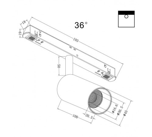 Трековый светодиодный светильник Maytoni Technical Focus Led TR032-4-5W3K-M-DS-B Трековый светодиодный светильник Maytoni Technical Focus Led TR032-4-5W3K-M-DS-B