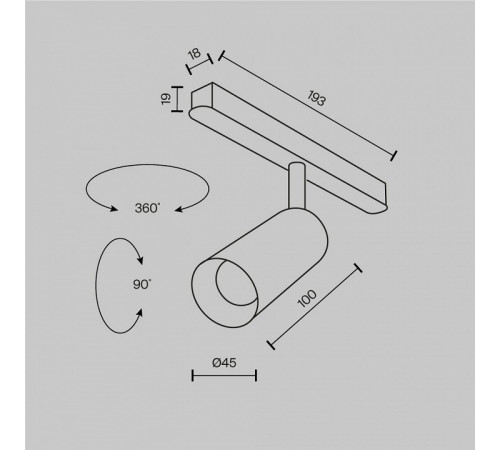 Трековый магнитный светильник Maytoni Focus Led TR032-4-5W3K-M-DS-BW Трековый магнитный светильник Maytoni Focus Led TR032-4-5W3K-M-DS-BW