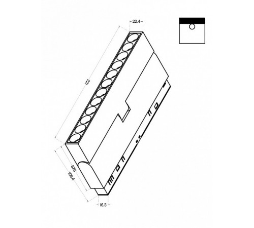 Трековый светодиодный светильник Maytoni Technical Points rot TR033-2-12W3K-B Трековый светодиодный светильник Maytoni Technical Points rot TR033-2-12W3K-B