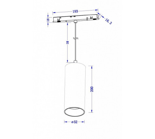 Трековый подвесной светодиодный светильник Maytoni Technica Focus Led TR041-4-12W3K-M-DS-B