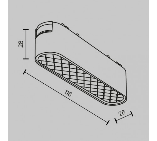 Трековый магнитный светильник Maytoni Basis Grid TR084-1-6W3K-W Трековый магнитный светильник Maytoni Basis Grid TR084-1-6W3K-W