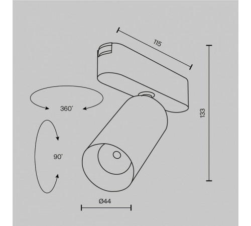 Трековый светильник Maytoni Focus LED TR103-1-12W3K-M-B Трековый светильник Maytoni Focus LED TR103-1-12W3K-M-B