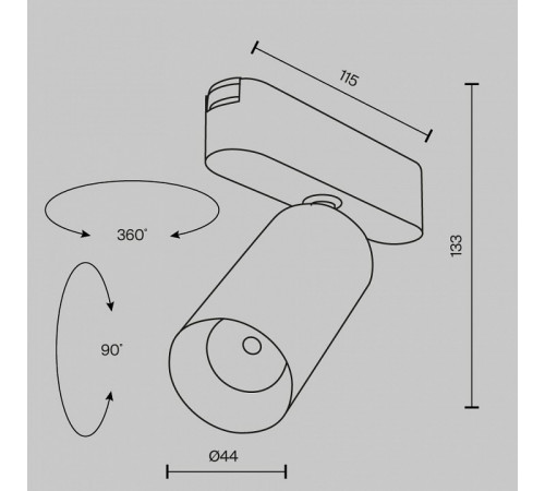 Трековый светильник Maytoni Focus LED TR103-1-12W4K-M-B Трековый светильник Maytoni Focus LED TR103-1-12W4K-M-B