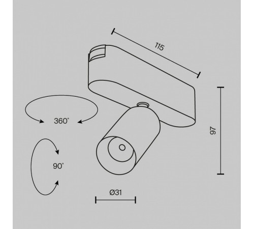 Трековый магнитный светильник Maytoni Focus LED TR103-1-5W3K-M-W Трековый магнитный светильник Maytoni Focus LED TR103-1-5W3K-M-W