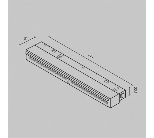 Трековый магнитный светильник Maytoni Technical Magnetic track system Exility Parete TR106-2-12W4K-B