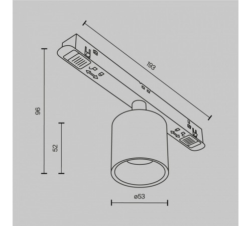 Трековый магнитный светильник Maytoni Alfa S TR132-2-7W3K-B Трековый магнитный светильник Maytoni Alfa S TR132-2-7W3K-B