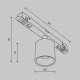 Трековый магнитный светильник Maytoni Alfa S TR132-2-7W3K-B