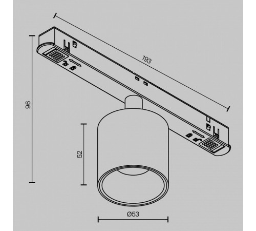 Трековый магнитный светильник Maytoni Alfa S TR132-4-7W-DS-B