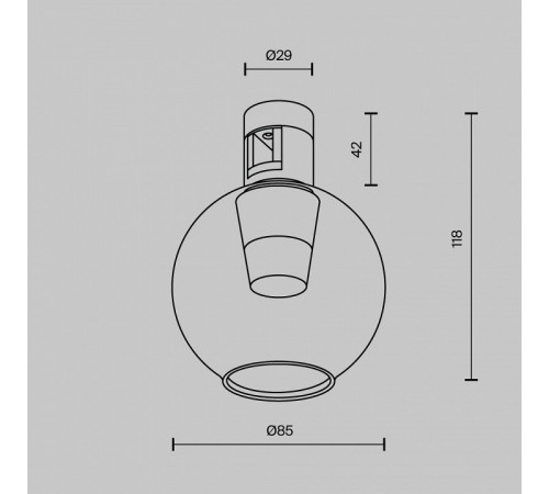 Трековый магнитный светильник Maytoni Bubble TR148-1-3W4K-B