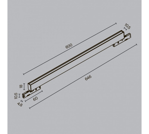 Трековый магнитный светильник Maytoni Basis TR192-1-16W3K-B
