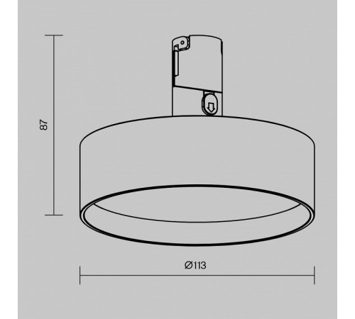 Трековый магнитный светильник Maytoni Zon TR204-1-12W3K-B