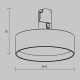 Трековый магнитный светильник Maytoni Zon TR204-1-12W3K-B