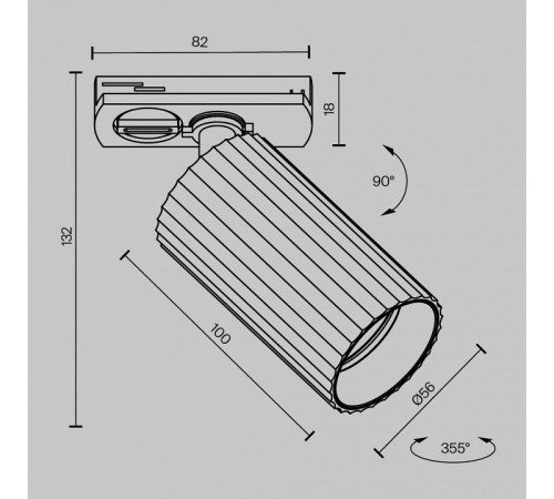 Трековый однофазный светильник Maytoni Calipso TR218-1-GU10-BS