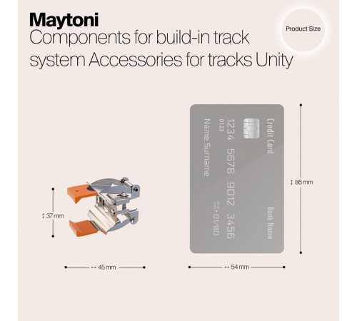 Пружинный держатель для встраиваемого шинопровода Maytoni Accessories for tracks TRA002HR-11B Пружинный держатель для встраиваемого шинопровода Maytoni Accessories for tracks TRA002HR-11B
