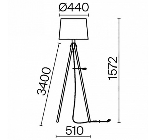Торшер Maytoni Calvin Z177FL-01B Торшер Maytoni Calvin Z177FL-01B