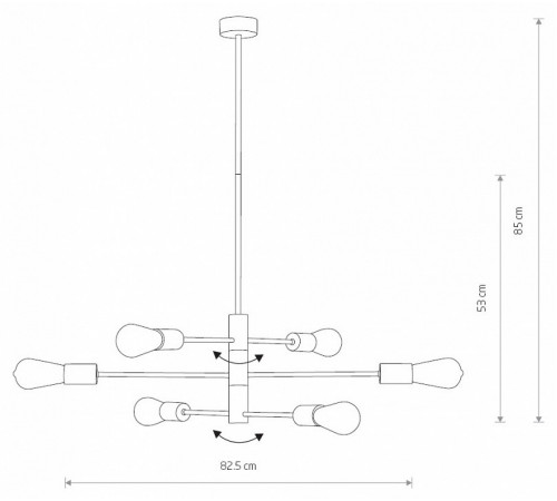 Люстра на штанге Nowodvorski Rotor 7937 Люстра на штанге Nowodvorski Rotor 7937