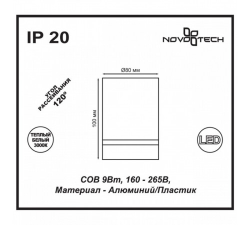 Потолочный светодиодный светильник Novotech Arum 357684
