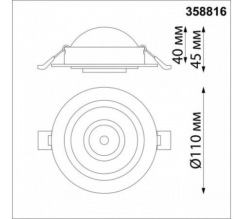 Встраиваемый светильник Novotech Gesso 358816