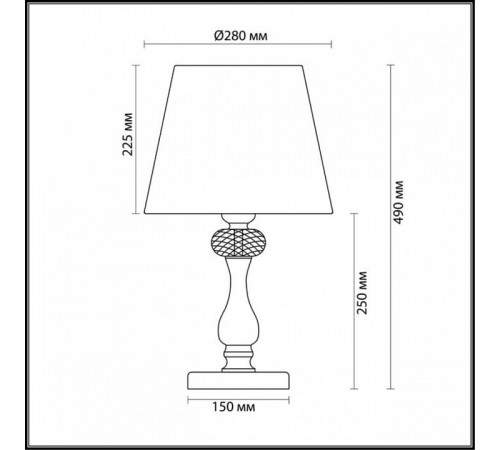 Настольная лампа Odeon Light Aurelia 3390/1T