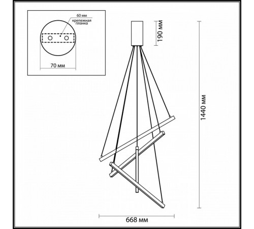 Подвесной светодиодный светильник Odeon Light Cometa 3860/48L Подвесной светодиодный светильник Odeon Light Cometa 3860/48L