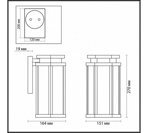 Уличный настенный светильник Odeon Light Gino 4048/1W