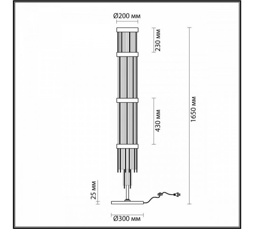 Торшер Odeon Light York 4788/12F