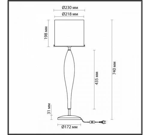 Настольная лампа Odeon Light TOWER 4850/1T