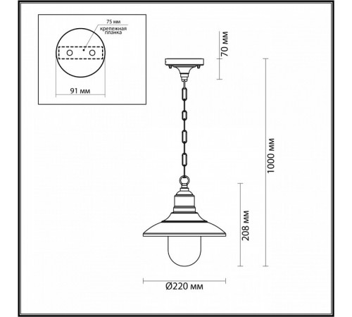 Уличный подвесной светильник Odeon Light Campa 4965/1 Уличный подвесной светильник Odeon Light Campa 4965/1