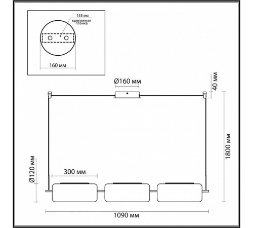Подвесная люстра Odeon Light Kavia 5003/30L
