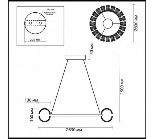 Подвесная люстра Odeon Light Mirage 5030/128L
