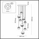 Каскадная люстра Odeon Light Roni 5037/84L