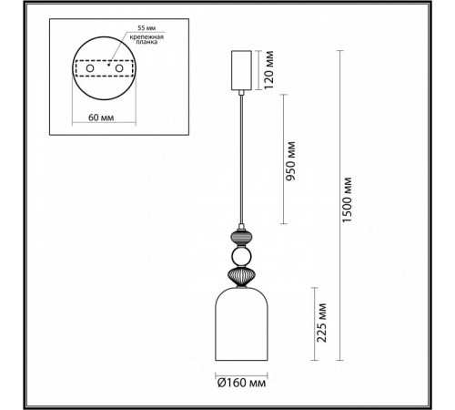 Подвесной светильник Odeon Light Palleta 5045/12L