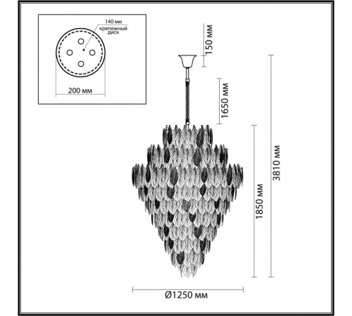 Подвесная люстра Odeon Light Lace 5052/86 Подвесная люстра Odeon Light Lace 5052/86