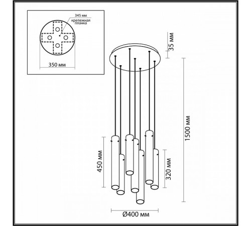 Каскадная люстра Odeon Light Shiny 5061/32L Каскадная люстра Odeon Light Shiny 5061/32L
