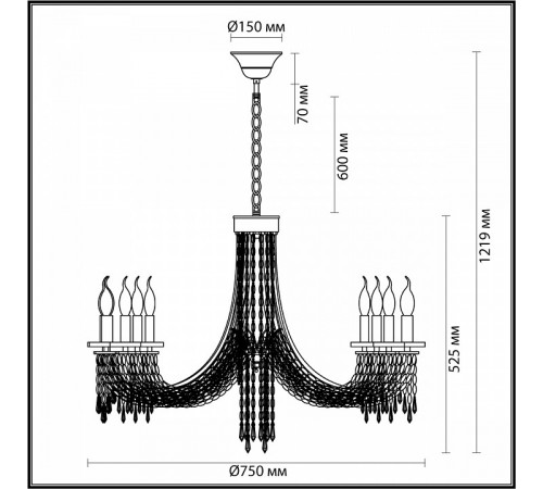 Подвесная люстра Odeon Light Capel 5063/8 Подвесная люстра Odeon Light Capel 5063/8