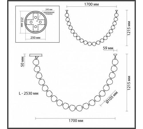 Подвесная люстра Odeon Light Jemstone 5085/80L Подвесная люстра Odeon Light Jemstone 5085/80L