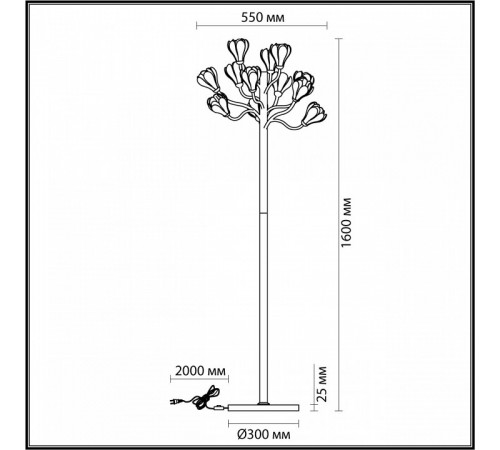 Торшер Odeon Light Gardi Modern 5090/12F Торшер Odeon Light Gardi Modern 5090/12F
