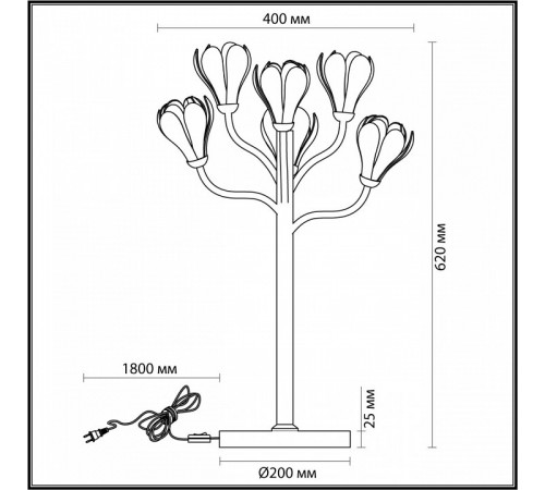 Настольная лампа Odeon Light Gardi Modern 5090/6T Настольная лампа Odeon Light Gardi Modern 5090/6T