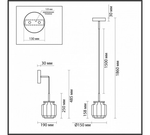 Подвесной светильник Odeon Light Jam 5408/5L