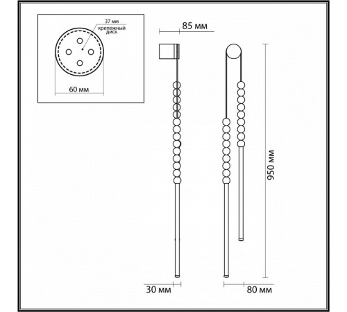 Настенный светильник Odeon Light Monella 6639/16WL