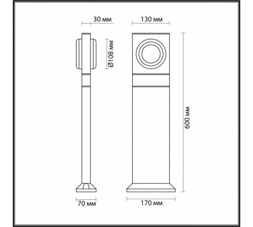 Ландшафтный светильник Odeon Light Vart 6654/10GL