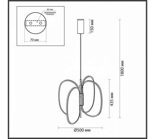 Подвесная люстра Odeon Light Piuma 6665/53L Подвесная люстра Odeon Light Piuma 6665/53L