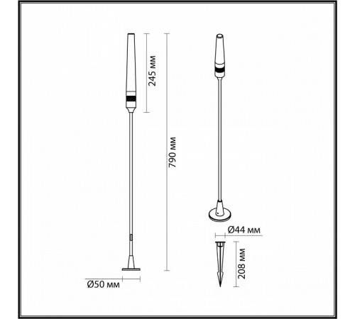 Ландшафтный светильник Odeon Light Canna 7020/4GL Ландшафтный светильник Odeon Light Canna 7020/4GL